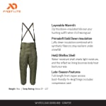 First Lite Men's Whitecloud Down Bib Conifer XL MBWCBCNXL