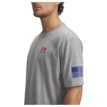 Under Armour Men's Freedom Flag Shortsleeve Steel Light Heather/Red Shirt 6004096-03601 - Additional Image 3
