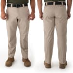 First Tactical Men's V2 Tactical Pants 2-Way Stretch Water Resistant Double-Dyed Khaki 114011-055 - Additional Image 1