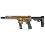 Christensen Arms CA9MM 9mm 7.5" 1:10" M-LOK Burnt Bronze AR Pistol w/SBA3 Tactical Brace 801-11006-01