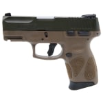 Taurus G2C 9mm BR Cerakote/MS Green 3.26" Pistol w/(2)12rd Mags 1-G2C93B-12B