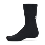 Under Armour Adult Unisex TC Black/White Crew Socks 1386315-00100 - Additional Image 1