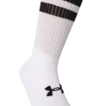 Under Armour Adult Unisex Essential White/Black Crew Socks 1387058-10100 - Additional Image 1