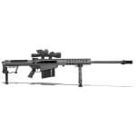 Barrett M107A1 Black 29" Leupold Mark 4 M1, BORS, Rings 14019