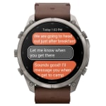 Garmin Fenix 9 Pro 51mm Titanium Smartwatch w/inReach Premium,AMOLED Display, Walnut Leather Band & Pebble Gray-Silver Gray Silicone Band 010-04337-40 - Additional Image 7