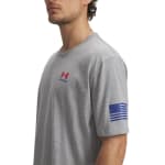 Under Armour Men's Freedom Flag Shortsleeve Steel Light Heather/Red Shirt 6004096-03601 - Additional Image 2