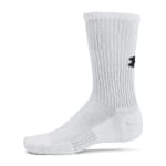 Under Armour Adult Unisex TC White/Black Crew Socks 1386315-10000 - Additional Image 1
