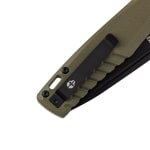 Tekto F3 Charlie Black D2 Blade OD Green G10 Handle Black Accents Drop Lock Fine Edge Folding Knife F3R-G1OD-D2BK1-A1 - Additional Image 5