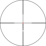 Bushnell 4-20x Magnification 50mm Lens R7 ED Black Riflescope FFP MOA Holdover Illuminated Reticle EXO Protective Barrier R7-42050A1 - Reticle Image 1