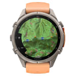 Garmin Fenix 9 Pro 43mm Titanium Smartwatch w/ Built-In Flashlight, AMOLED Display, Shell Pink-Autumn Orange Silicone Band 010-04335-05 - Additional Image 6