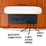 Turtlebox GameDay Series 2.0 Original Outdoor Bluetooth Speaker w/Party Mode, Waterproof, 25hr Battery, Burnt Orange/White TB-ORIG-G3-BTORG-WHT-WHT-2 - Additional Image 4