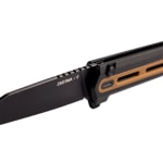Tekto F4 Echo Black S35VN Blade Aluminum Handle Brown G10 Inserts Black Accents Drop Lock Fine Edge Folding Knife F4R-T6GBR-S35BK5-A1 - Additional Image 4