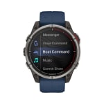 Garmin Quatix 8 51mm AMOLED Sapphire Captain Blue Silicone Band Nautical Smartwatch 010-02905-90