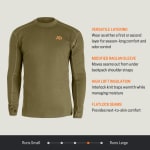 First Lite Men's Kiln LS Crew Conifer XL MTKLCCNXL