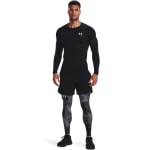 Under Armour Men's Heatgear Longsleeve Black/White Compression Shirt 1361524-00100 - Additional Image 6