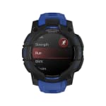 Garmin Limited Edition Instinct 3 - 45mm Amoled Black w/Bolt Blue/Black Silicone Band Smartwatch 010-02936-03