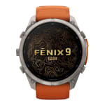 Garmin Fenix 9 Pro 51mm Titanium Smartwatch w/ inReach, AMOLED Display, Autumn Orange-Spark Orange Silicone Band 010-04337-00 - Additional Image 1