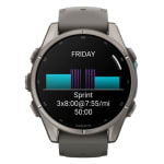 Garmin Fenix 9 43mm Titanium-Color Smartwatch w/ Built-In Flashlight, AMOLED Display, Pebble Gray Silicone Band 010-04761-10 - Additional Image 7