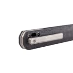 Tekto F2 Bravo Silver D2 Blade Forged Carbon Handle Silver Titanium Accents Fine Edge Folding Knife F2R-CCBK-D2SI1-A4 - Additional Image 3