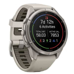 Garmin Fenix 9 Pro 43mm Titanium Smartwatch w/ Built-In Flashlight, AMOLED Display, Fog Gray-Dark Sandstone Silicone Band 010-04335-85 - Additional Image 2