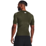 Under Armour Men's Heatgear Shortsleeve Marine OD Green/White Compression Shirt 1361518-39000 - Additional Image 1
