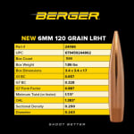 Berger Bullets 6mm 120gr LR Hybrid Target, Box of 1500 24986 - Additional Image 1