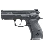 CZ-USA 75 P-01 Omega Convertible 9mm 10rd Blk Handgun w/Polycoat Alum, Fixed Sights, Swappable Safety/Decocker, Blk Rubber Grips 01229