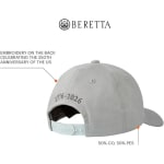 Beretta New York USA 250 Hat Grey & Navy OSFA BNY88T16750908 - Additional Image 2