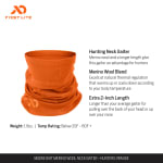 First Lite Midweight Neck Gaiter Hunters Orange OS MANKGHOOS
