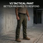 First Tactical Men's V2 Tactical Pants 2-Way Stretch Water Resistant Double-Dyed OD Green 114011-830 - Additional Image 2