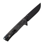 Tekto F1 Alpha Black D2 Blade Forged Carbon Handle Blue Accents Fine Edge Folding Knife F1R-CCBK-D2BK1-A2 - Additional Image 1
