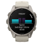 Garmin Fenix 9 43mm Titanium-Color Smartwatch w/ Built-In Flashlight, AMOLED Display, Fog Gray Silicone Band 010-04761-00 - Additional Image 7