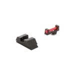 Ameriglo 1L Red Fiber .115" FRONT Flat Black REAR Optic Height Fiber, Glock - All Models GFT-140 - Additional Image 2