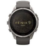 Garmin Fenix 9 Pro 47mm Titanium Smartwatch w/ inReach, Solar Display, Pebble Gray-Silver Gray Silicone Band 010-04338-00 - Additional Image 1