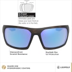 Leupold Packout Matte Tortoise, Blue Mirror Lens Performance Eyewear 179630
