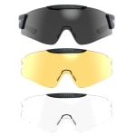 Beretta Intermask Wraparound Protective Shooting Eyeglasses w/Fume, Neutral, & Yellow Interchangeable Lenses & Adjustable Temple OC081D00490MX1UNI
