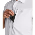 Under Armour Men's Fish Pro Hybrid Woven Shortsleeve White/Halo Gray Shirt 1383571-10000 - Additional Image 2
