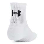 Under Armour Adult Unisex TC White/Black Quarter Socks 1386318-10000 - Additional Image 2