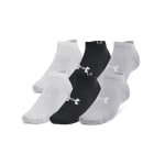 Under Armour Adult Unisex Essential Black/Halo Gray Low Socks 1386239-00200 - Additional Image 3