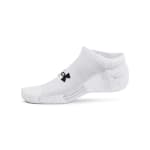 Under Armour Adult Unisex TC White/Black No-Show Socks 1386317-10000 - Additional Image 1