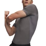 Under Armour Men's Heatgear Shortsleeve Carbon Heather/Black Compression Shirt 1361518-09000 - Additional Image 2