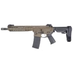 LWRC IC-A5 5.56mm NATO 10.5" 1:7" 1/2x28 Bbl Patriot Brown Pistol w/SBA3 Brace ICA5P5PBC10SBA3