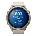 Garmin Fenix 9 Pro 43mm Titanium Smartwatch w/ Built-In Flashlight, AMOLED Display, Fog Gray-Dark Sandstone Silicone Band 010-04335-85 - Additional Image 8