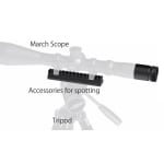 March Scopes Spotting Scope Accessories for March Riflescopes w/ Tripod to Picatinny Adapter Rail, Eyepiece Extension, Middle Wheel Covers DA678-0 - Additional Image 3
