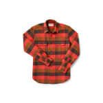 Filson Vintage Flannel Work Shirt Red Mackinaw Buffalo SM 10689