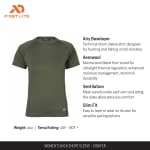 First Lite Women's Wick Short Sleeve 2.0 Conifer XS WTWS2CNXS