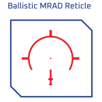 Colt Optics CSQ-1 0.43 MRAD (1.5 MOA) Dot and 19.8 MRAD (68 MOA) Circle 1913 Rifle Rail Mount Black Square Red Dot Sight R105-101 - Reticle Image 1