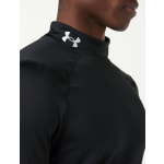 Under Armour Men's Coldgear Longsleeve Black/White Fitted Mock Shirt 1366066-00100 - Additional Image 4
