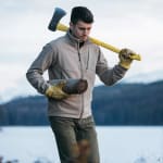 First Lite Men's Challis Fleece Jacket Walnut MOCHFWN - Additional Image 2