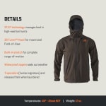 First Lite Men's Vapor Stormlight Rain Jacket Terra XL MOVAPTRXL